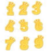 Crown Numbers cookie cutters